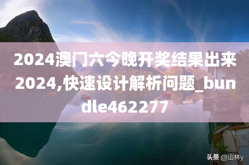 2024澳门六今晚开奖结果出来2024,快速设计解析问题_bundle462277