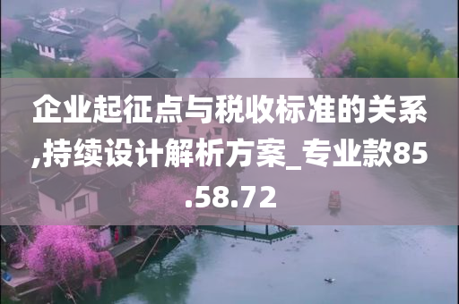 企业起征点与税收标准的关系,持续设计解析方案_专业款85.58.72