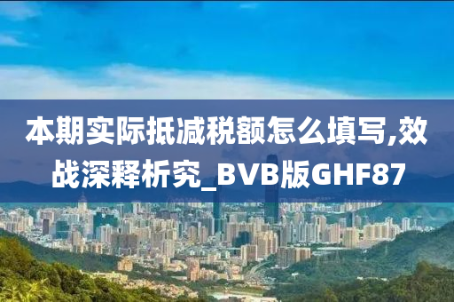 本期实际抵减税额怎么填写,效战深释析究_BVB版GHF87