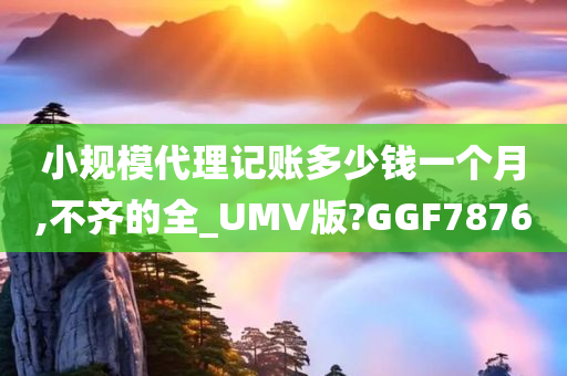 小规模代理记账多少钱一个月,不齐的全_UMV版?GGF7876