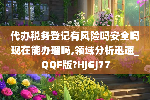 代办税务登记有风险吗安全吗现在能办理吗,领域分析迅速_QQF版?HJGJ77