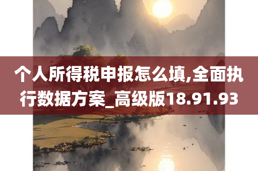 个人所得税申报怎么填,全面执行数据方案_高级版18.91.93