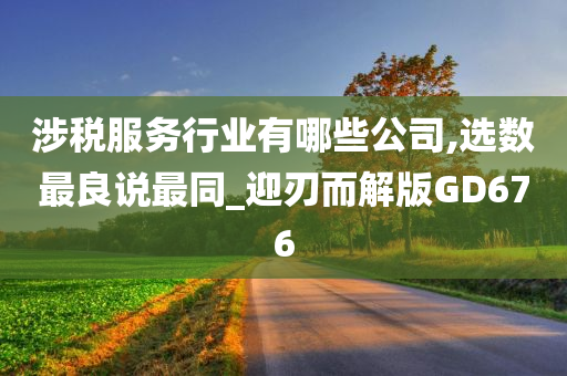 涉税服务行业有哪些公司,选数最良说最同_迎刃而解版GD676