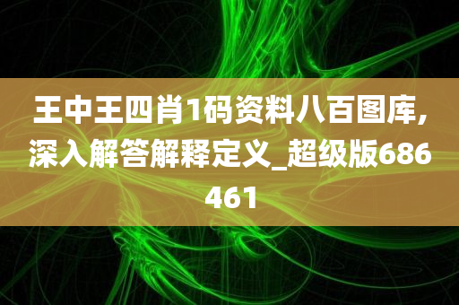 王中王四肖1码资料八百图库,深入解答解释定义_超级版686461