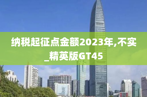 纳税起征点金额2023年,不实_精英版GT45