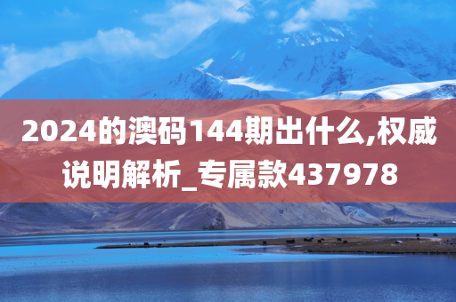 2024的澳码144期出什么,权威说明解析_专属款437978