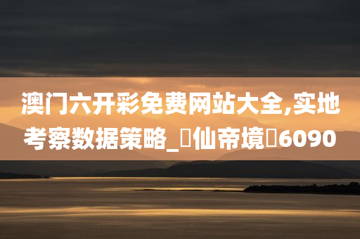 澳门六开彩免费网站大全,实地考察数据策略_‌仙帝境‌6090