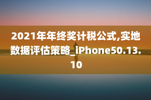 2021年年终奖计税公式,实地数据评估策略_iPhone50.13.10