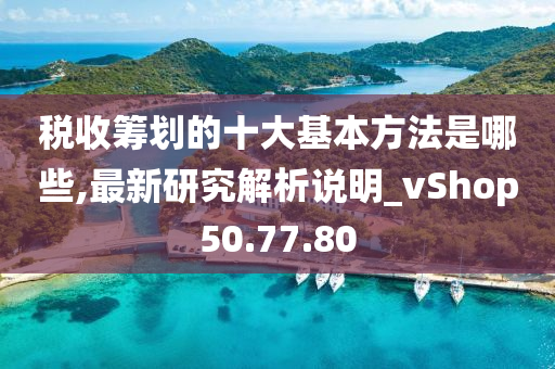 税收筹划的十大基本方法是哪些,最新研究解析说明_vShop50.77.80