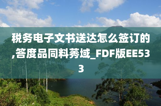 税务电子文书送达怎么签订的,答度品同料莠域_FDF版EE533