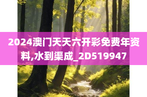 2024澳门天天六开彩免费年资料,水到渠成_2D519947