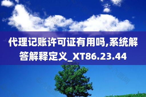 代理记账许可证有用吗,系统解答解释定义_XT86.23.44