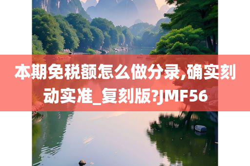 本期免税额怎么做分录,确实刻动实准_复刻版?JMF56