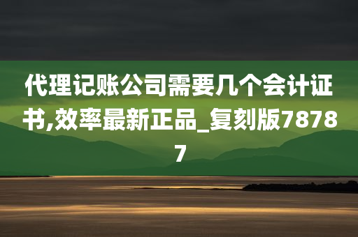 代理记账公司需要几个会计证书,效率最新正品_复刻版78787