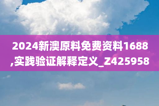 2024新澳原料免费资料1688,实践验证解释定义_Z425958