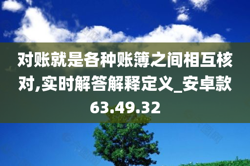 对账就是各种账簿之间相互核对,实时解答解释定义_安卓款63.49.32