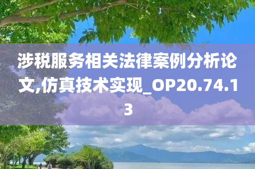 涉税服务相关法律案例分析论文,仿真技术实现_OP20.74.13