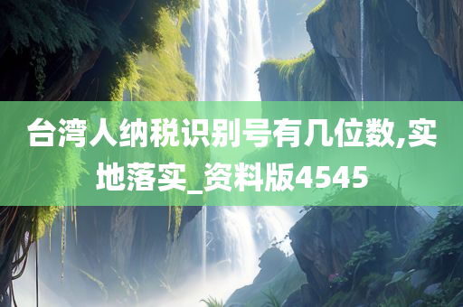 台湾人纳税识别号有几位数,实地落实_资料版4545