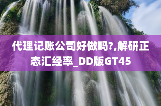 代理记账公司好做吗?,解研正态汇经率_DD版GT45