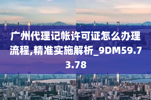 广州代理记帐许可证怎么办理流程,精准实施解析_9DM59.73.78