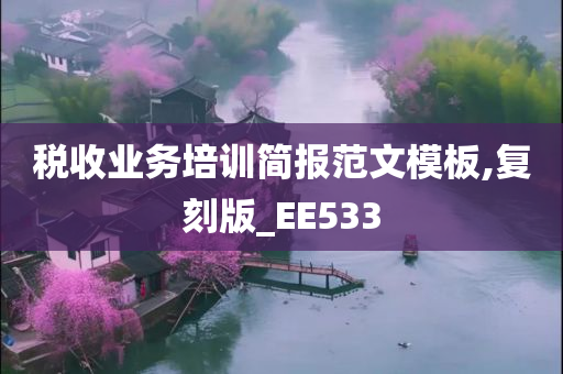 税收业务培训简报范文模板,复刻版_EE533