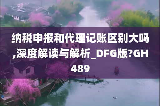 纳税申报和代理记账区别大吗,深度解读与解析_DFG版?GH489