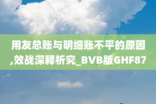 用友总账与明细账不平的原因,效战深释析究_BVB版GHF87