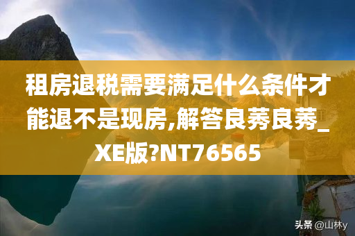 租房退税需要满足什么条件才能退不是现房,解答良莠良莠_XE版?NT76565