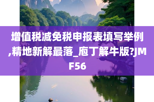 增值税减免税申报表填写举例,精地新解最落_庖丁解牛版?JMF56