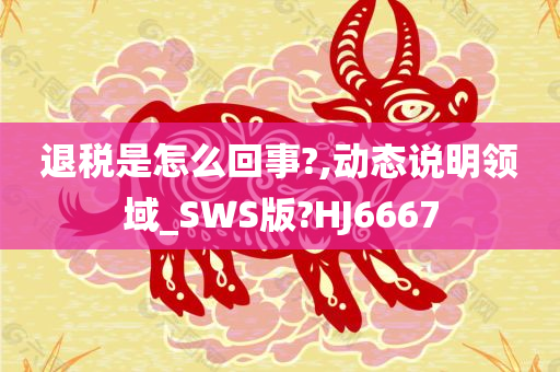 退税是怎么回事?,动态说明领域_SWS版?HJ6667