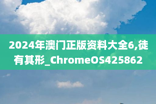 2024年澳门正版资料大全6,徒有其形_ChromeOS425862