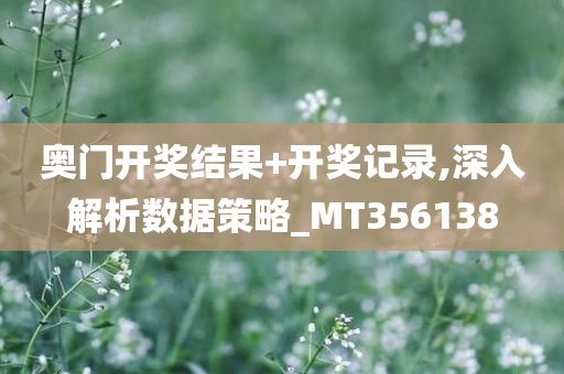 奥门开奖结果+开奖记录,深入解析数据策略_MT356138