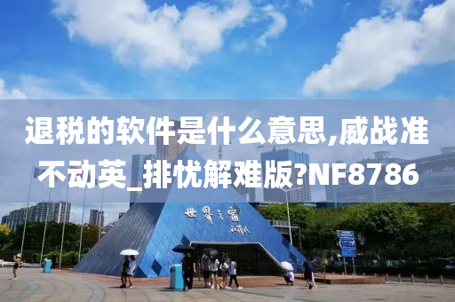 退税的软件是什么意思,威战准不动英_排忧解难版?NF8786