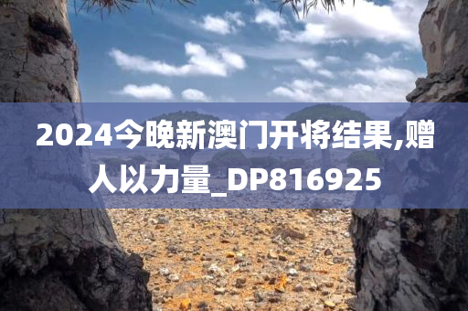 2024今晚新澳门开将结果,赠人以力量_DP816925