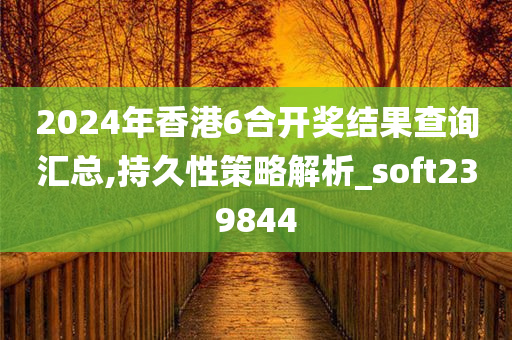 2024年香港6合开奖结果查询汇总,持久性策略解析_soft239844