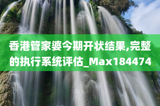 香港管家婆今期开状结果,完整的执行系统评估_Max184474