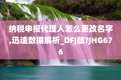 纳税申报代理人怎么更改名字,迅速数据解析_DFJ版?JHG676