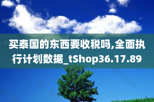 买泰国的东西要收税吗,全面执行计划数据_tShop36.17.89