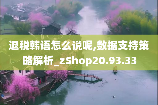 退税韩语怎么说呢,数据支持策略解析_zShop20.93.33