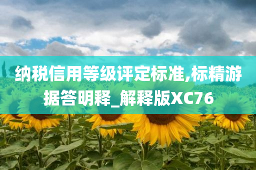 纳税信用等级评定标准,标精游据答明释_解释版XC76