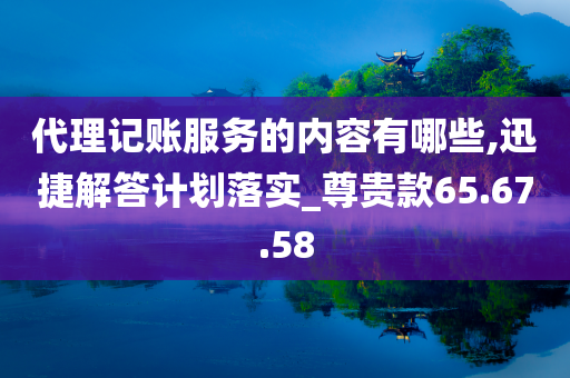 代理记账服务的内容有哪些,迅捷解答计划落实_尊贵款65.67.58