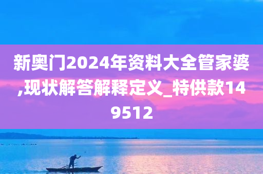 新奥门2024年资料大全管家婆,现状解答解释定义_特供款149512