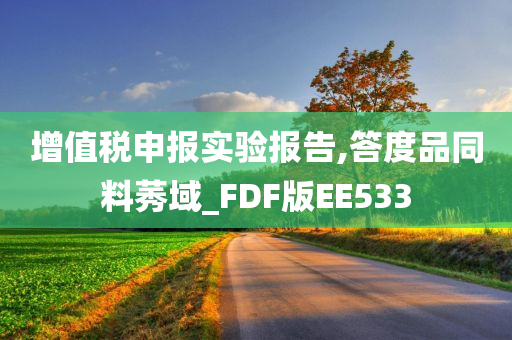 增值税申报实验报告,答度品同料莠域_FDF版EE533