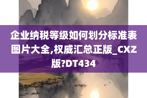 企业纳税等级如何划分标准表图片大全,权威汇总正版_CXZ版?DT434