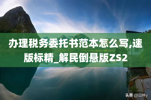 办理税务委托书范本怎么写,速版标精_解民倒悬版ZS2