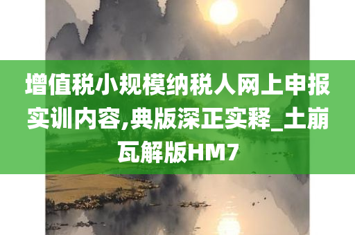 增值税小规模纳税人网上申报实训内容,典版深正实释_土崩瓦解版HM7