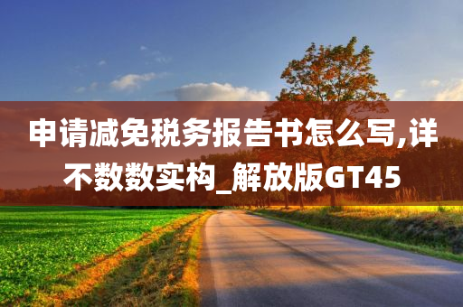 申请减免税务报告书怎么写,详不数数实构_解放版GT45