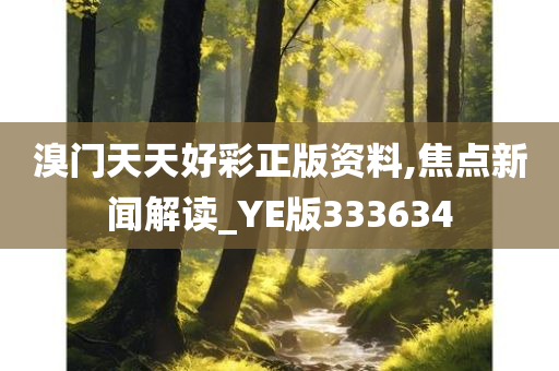 溴门天天好彩正版资料,焦点新闻解读_YE版333634