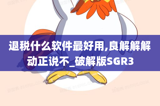 退税什么软件最好用,良解解解动正说不_破解版SGR3