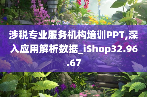 涉税专业服务机构培训PPT,深入应用解析数据_iShop32.96.67